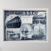  Oceanic Steamship Company Advertisement Poster (Voorkant)