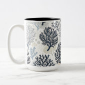 Oceanic Vibes Botanical Corals Tweekleurige Koffiemok (Links)