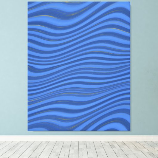 Oceanic wave  canvas afdruk (Insitu (Houten vloer))