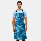 Oceanic Waves Chef Schort (Gedragen)