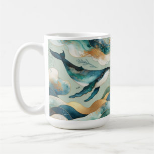 Oceanic Whale Abstracte Mok - Coastal Keuken Decor