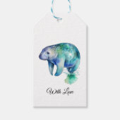 Oceanic Whisper Manatee, custom Cadeaulabel (Voorkant)