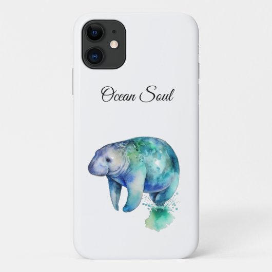 Oceanic Whisper Manatee, custom Case-Mate iPhone Case (Achterkant)