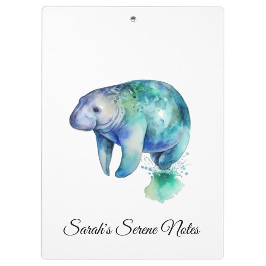 Oceanic Whisper Manatee, custom Klembord (Achterkant)