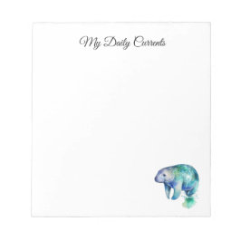 Oceanic Whisper Manatee, custom Notitieblok