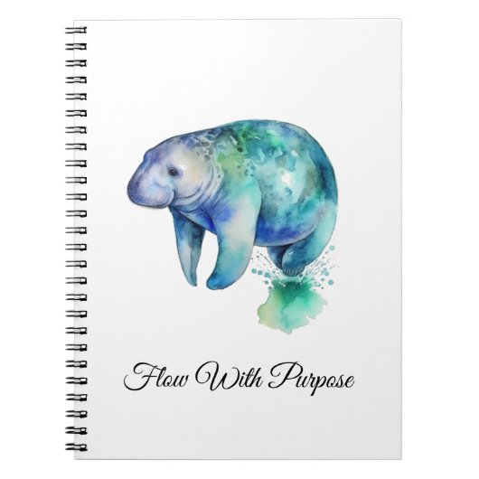 Oceanic Whisper Manatee, custom Notitieboek (Voorkant)