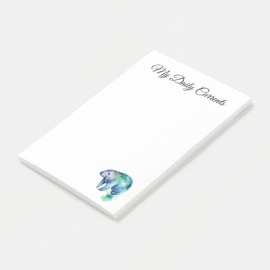 Oceanic Whisper Manatee, custom Post-it® Notes (Schuin)