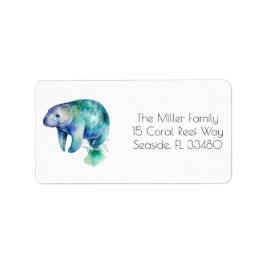 Oceanic Whisper Manatee, op maat gemaakt Etiket