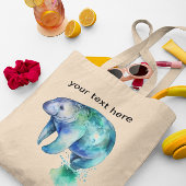 Oceanic Whisper Manatee, op maat Tote Bag
