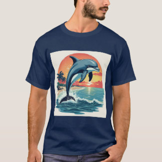 Oceanic Wonders: A Splash Of Sunset beroemd gemaak T-shirt