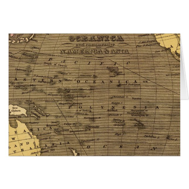 Oceanica Hand Colored Atlas Map (Voorkant Horizontaal)
