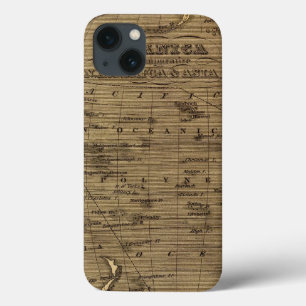 Oceanica Hand Colored Atlas Map iPhone 13 Hoesje