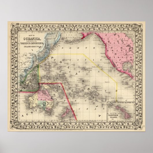 Oceanica, Sandwich-eilanden Poster (Voorkant)