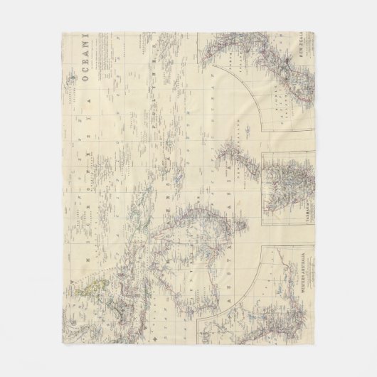 Oceanië 2 fleece deken (Voorkant)