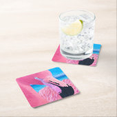 Oceanië De Grote Hoofd Flamingo Document Onderzett Kartonnen Onderzetters (Insitu)