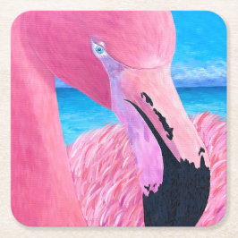 Oceanië De Grote Kop Flamingo Papieren Onderzetter