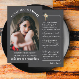 Oceanië Eenvoudige Begrafenis Gedenkteken Fotokaar Visitekaartje