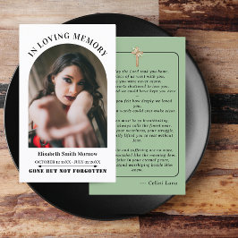 Oceanië Eenvoudige Begrafenis Gedenkteken Fotokaar Visitekaartje