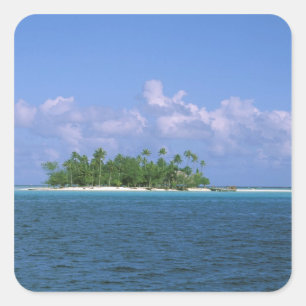 Oceanië, Frans-Polynesië, Tahiti. Klein Vierkante Sticker