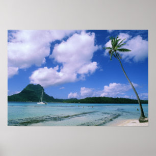 Oceanië, Frans-Polynesië, Tahiti. Uitzicht op Poster