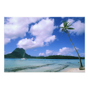 Oceanië, Frans-Polynesië, Tahiti. Uitzicht van Foto Afdruk