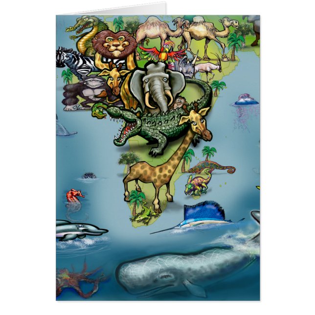 Oceanië - Wereldkaart Afrika (Voorkant)