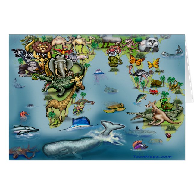 Oceanië - Wereldkaart Afrika (Voorkant Horizontaal)