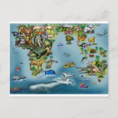 Oceanië - Wereldkaart Afrika Briefkaart (Voorkant)