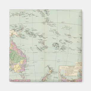 Oceanien - Atlas Kaart van Oceanië Magneet