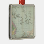Oceanien - Atlas Kaart van Oceanië Metalen Ornament (Rechts)