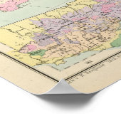 Oceanien - Atlas Kaart van Oceanië Poster (Hoek)