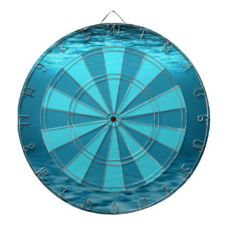 Oceanisch diepblauw waterpatroon dartbord