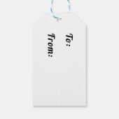 oceanisch geometrisch naadloos patroon cadeaulabel (Achterkant)