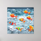 Oceanisch leven canvas afdruk (Voorkant)