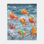 Oceanisch leven fleece deken (Voorkant)