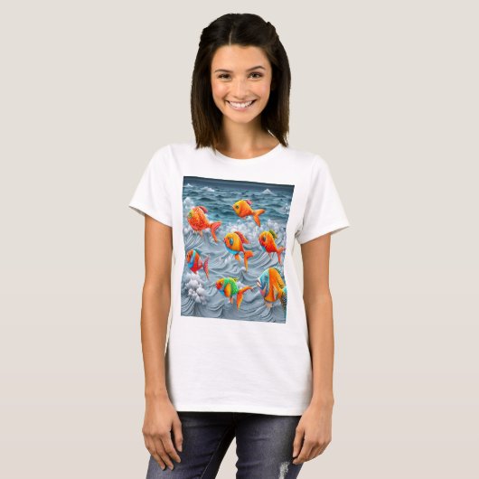 Oceanisch leven t-shirt (Voorkant volledig)