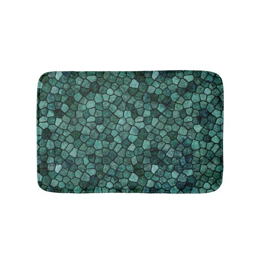 Oceanisch Mozaïek Korst Textuur Abstract Patroon Badmat (Voorkant)