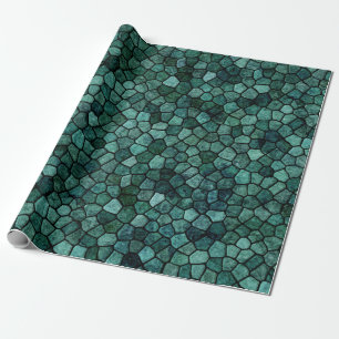 Oceanisch Mozaïek Korst Textuur Abstract Patroon Cadeaupapier