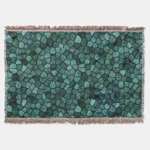 Oceanisch Mozaïek Korst Textuur Abstract Patroon Deken