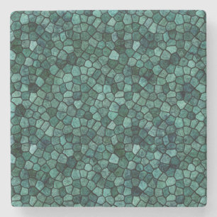 Oceanisch Mozaïek Korst Textuur Abstract Patroon Stenen Onderzetter