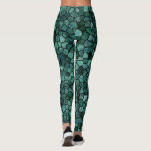 Oceanisch mozaïekroesttextuur Abstract patroon Leggings (Achterkant)