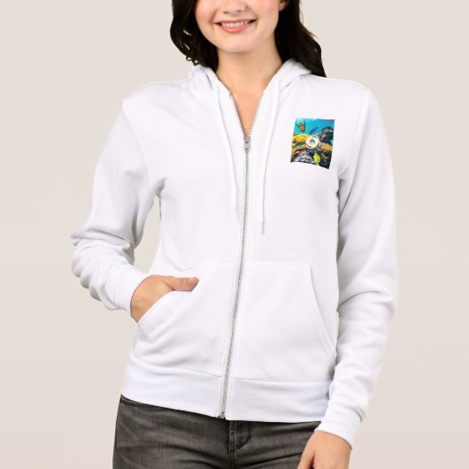 Oceanische elegantie hoodie (Voorkant)