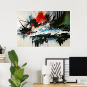 Oceanische explosie poster (Thuiskantoor)