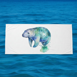 oceanische fluisterlamantijn badhanddoek