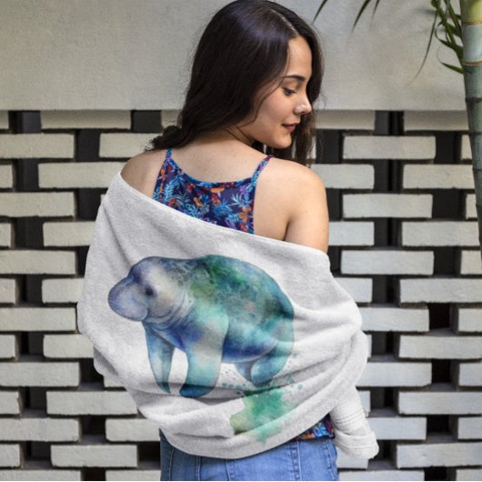 oceanische fluisterlamantijn badhanddoek