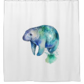 oceanische fluisterlamantijn douchegordijn (Voorkant)