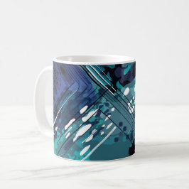 oceanische geometrische fusie koffiemok