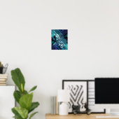 oceanische geometrische fusie poster (Thuiskantoor)