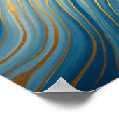 "Oceanische Goudstroom Poster (Hoek)