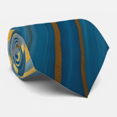 Oceanische Goudstroom Stropdas (Opgerold)